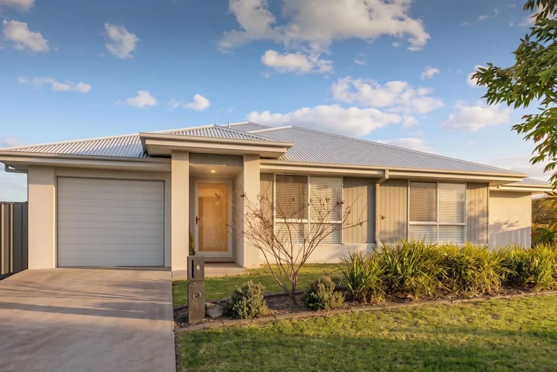 Automatic Equity single-storey new-build home exterior with driveway and landscaped garden